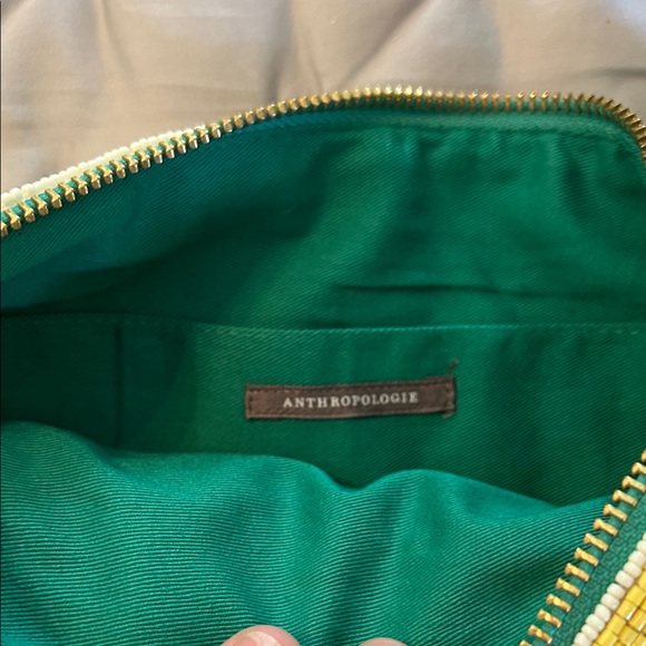 Anthropologie Beaded Clutch with Green and Yellow Design - Picture 9 of 9
